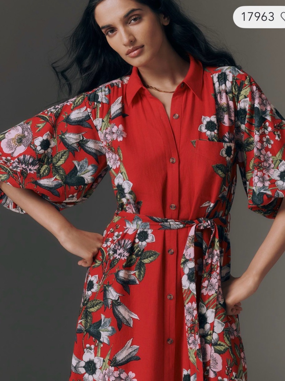 Anthropologie Mona Linen Shirt Dress by Maeve - Picture 4 of 15